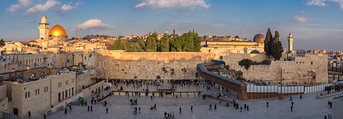 Vista panorâmica para a cidade velha de Jerusalém